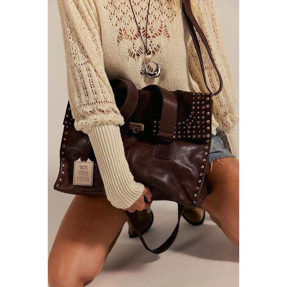 Free People Shay Studded Tote Bag, NWT - Picture 2 of 12